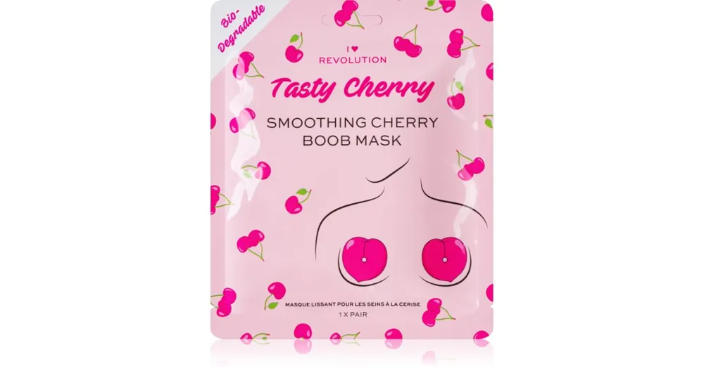 Alacsony ár I Heart RevolutionTasty Cherry intenzív hidrogélmaszk dekoltázs feszesítésére