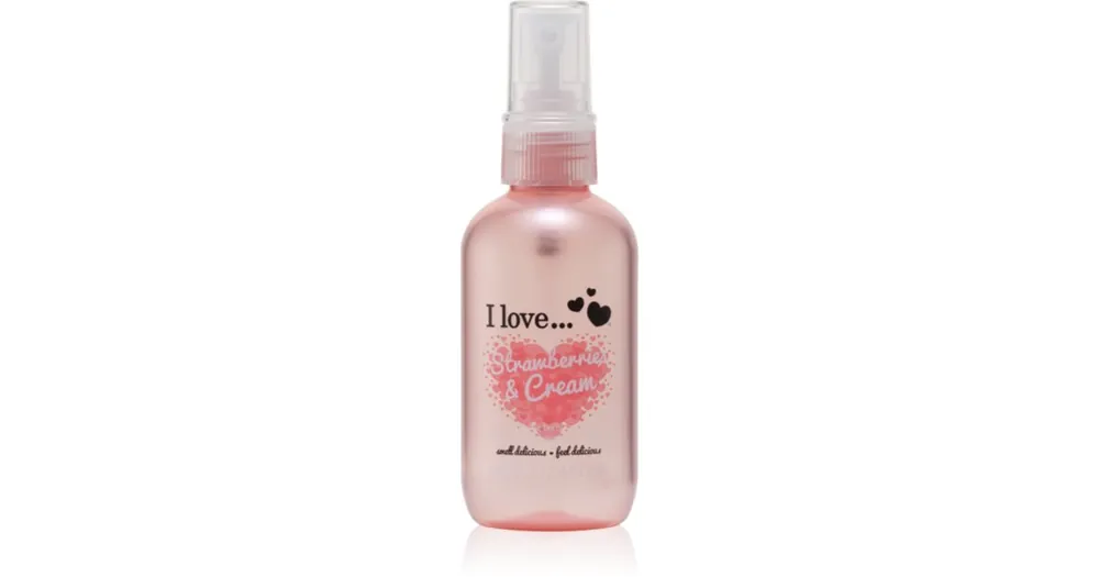 Alacsony ár I LoveStrawberries & Cream frissítő test spray hölgyeknek