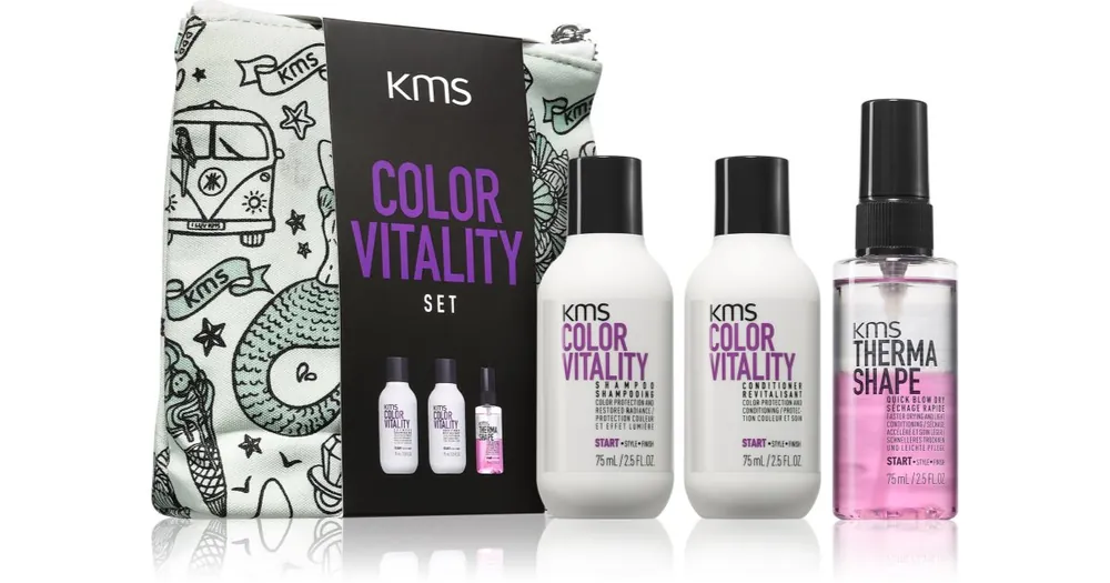 Kedvezmény KMSColor Vitality Set utazási készlet festett hajra