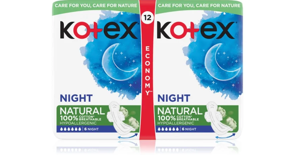 KotexNatural Night egészségügyi betétek Biztonságos vásárlás