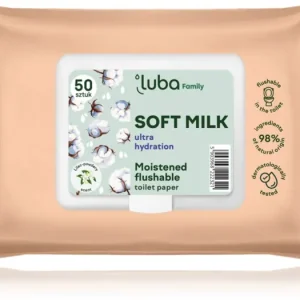 Árcsökkenés LubaFamily Soft Milk nedves WC papír