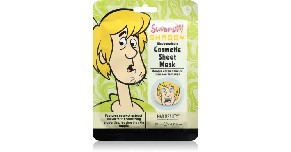 Akció Mad BeautyScooby Doo Shaggy arcmaszk nyugtató hatással