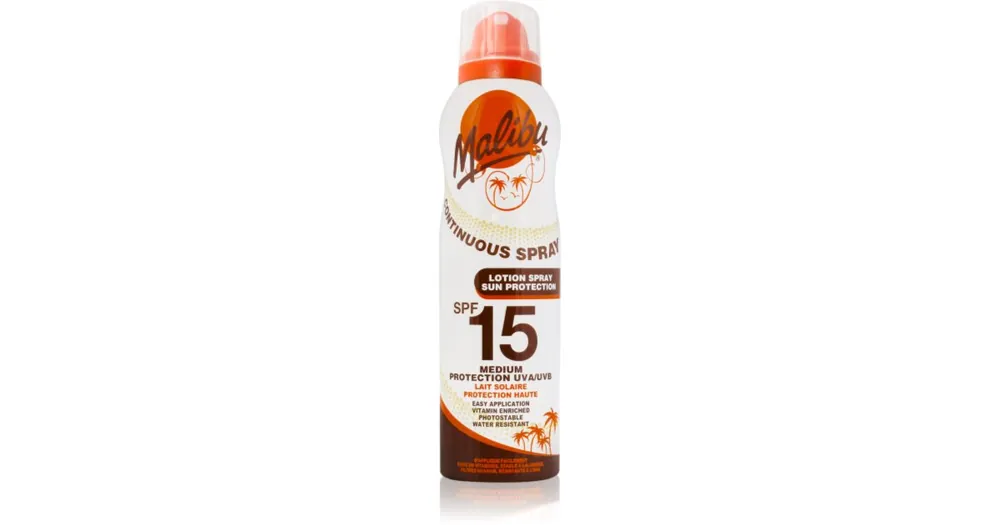 MalibuContinuous Spray védő spray SPF 15 Expressz szállítás