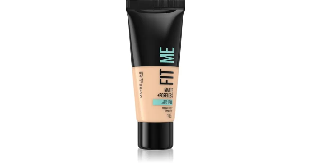 Különleges ajánlat MAYBELLINE NEW YORKFit Me! Matte+Poreless pórusösszehúzó és mattító alapozó normál és olajos bőrre