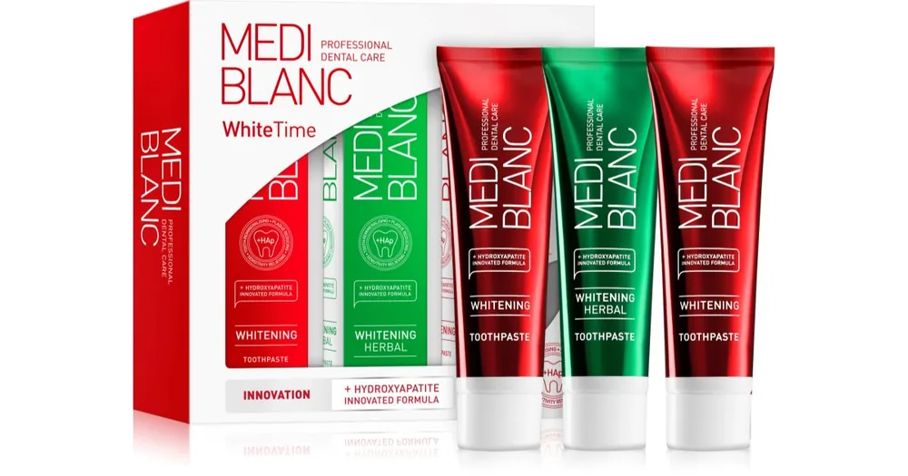 MEDIBLANCDental Care White Time Set fogápoló készlet A fényes fehér fogakért Rendeld meg most