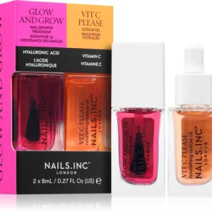 Azonnali szállítás Nails Inc.Glow and Grow & Vit C Please körömlakk szett tápláló hatással