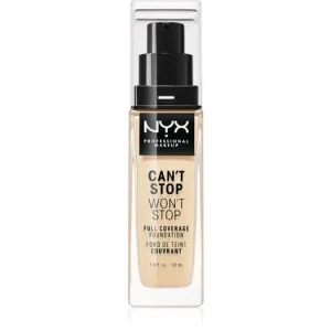 Akció NYX Professional MakeupCan‘t Stop Won‘t Stop Full Coverage Foundation Magas fedésű alapozó
