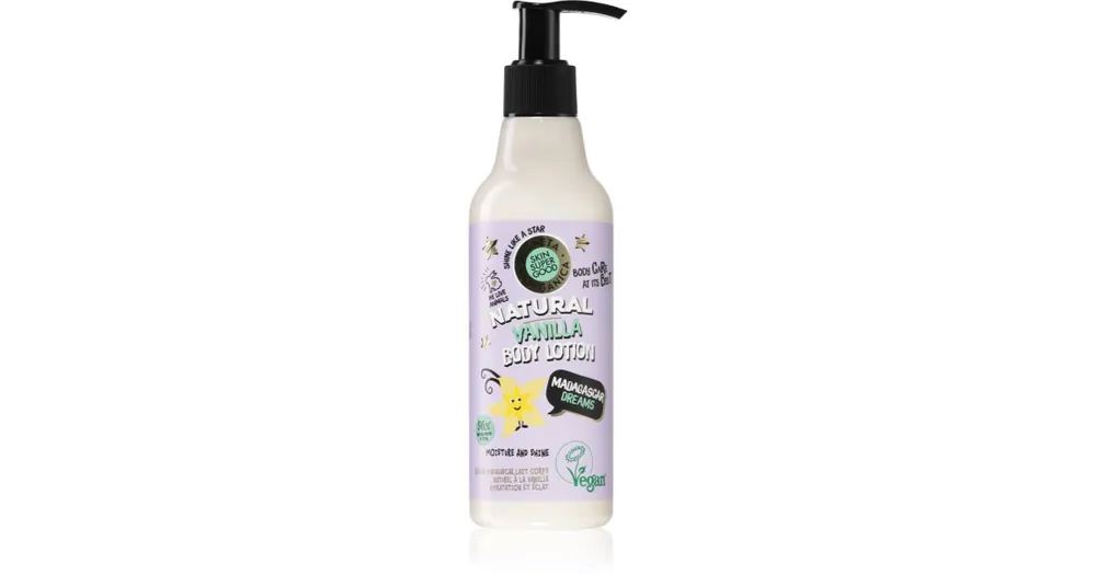 Organic ShopSkin Super Good Madagascar Dreams élénkítő és hidratáló tej vanília kivonattal Expressz szállítás
