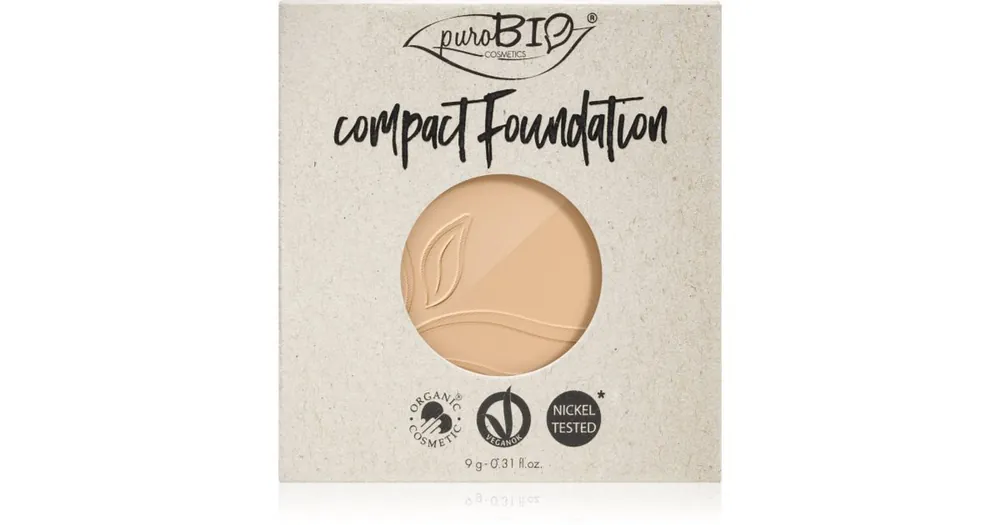 puroBIO CosmeticsCompact Foundation kompakt púderes alapozó utántöltő SPF 10 Rendeld meg most