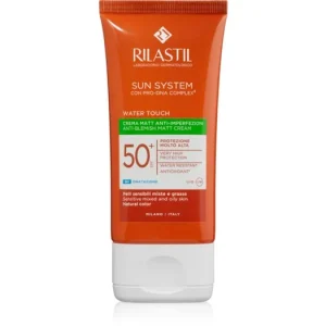 Exkluzív ajánlat RilastilSun System Water Touch védő mattító krém a zsíros és tökéletlen arcbőrre SPF 50+