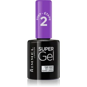 RimmelSuper Gel Step 2 Glitter fedő körömlakk a csillogó fényért Azonnal elérhető