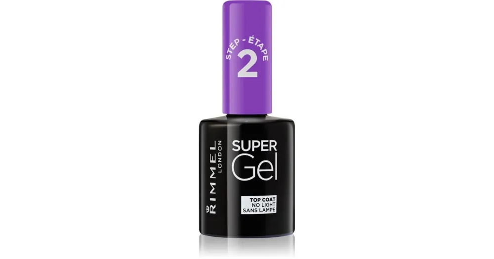 RimmelSuper Gel Step 2 Glitter fedő körömlakk a csillogó fényért Azonnal elérhető