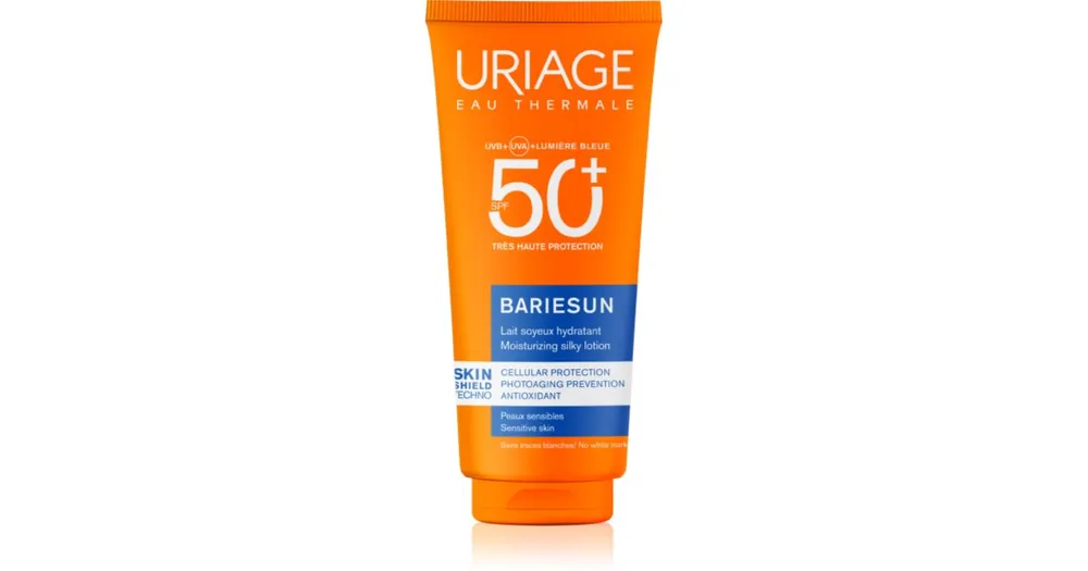 Prémium UriageBariésun Silky Lotion SPF 50+ védő tej a testre és az arcbőrre SPF 50+