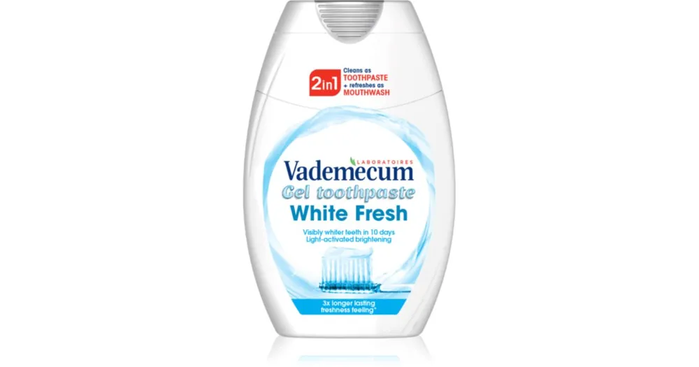 Vademecum2 in1 White Fresh szájvíz és fogkrém 2 az 1-ben fehérítő hatással Outlet