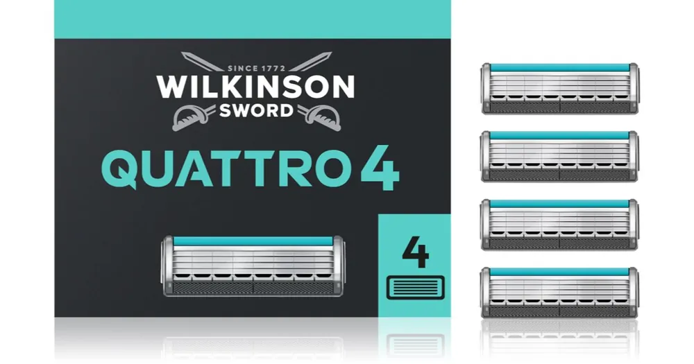 Legnépszerűbb Wilkinson SwordQuattro Essential 4 Titanium Sensitive tartalék pengék