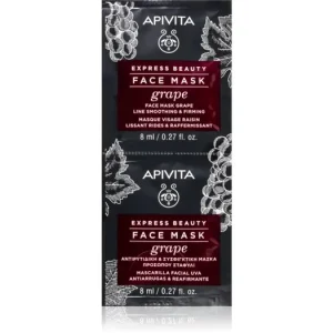 Gyors kiszállítás ApivitaExpress Beauty Firming Face Mask Grape ránctalanító és feszesítő arcpakolás