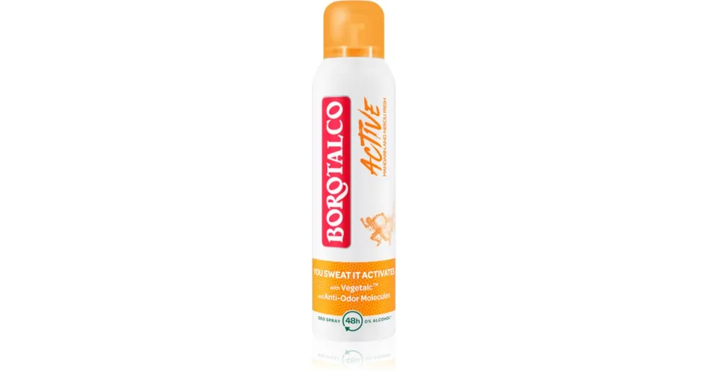 Prémium BorotalcoActive Mandarin & Neroli frissítő spray dezodor 48h
