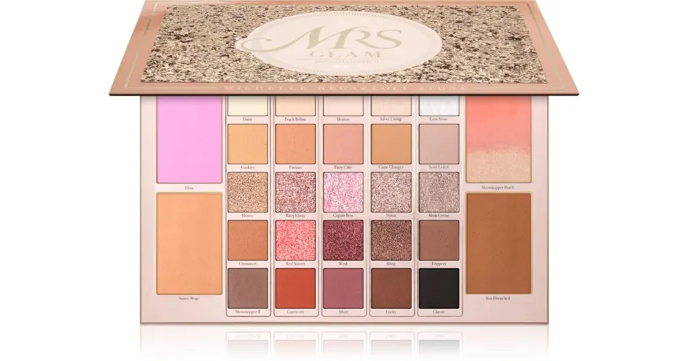 BPerfectMrs Glam Showstopper II Palette multifunkciós arc paletta az arcra és a szemekre Nézd meg most