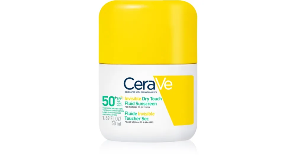 Legkelendőbb CeraVeInvisible Dry Touch Fluid SPF 50+ bőrvédő folyadék mattító hatással
