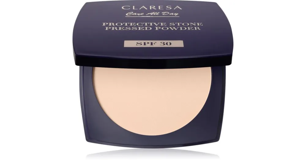 Legkelendőbb ClaresaCare All Day Protective Stone Pressed Powder hosszan tartó fixáló púder SPF 30