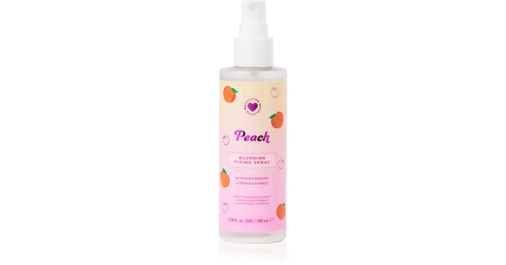 Vásárlói kedvenc I Heart RevolutionPeach Mattifying Fixing Spray mattító fixáló spray alapozóra