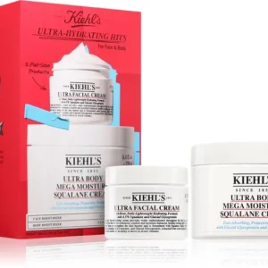 Expressz kézbesítés Kiehl‘sUltra Body Mega Moisture Squalane Cream ajándékszett testre és arcra hölgyeknek