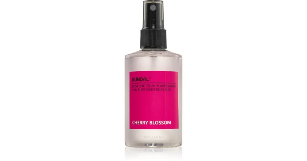 Árcsökkenés KUNDALPure Moist Body Mist Cherry Blossom hidratáló test spray nyugtató hatással