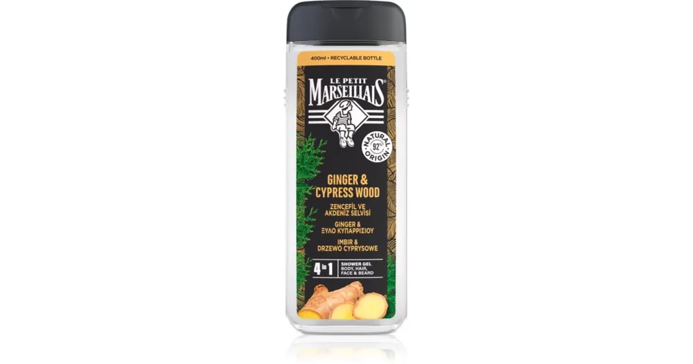 Ajánlat Le Petit MarseillaisGinger & Cypress Wood tusfürdő gél 4 in 1