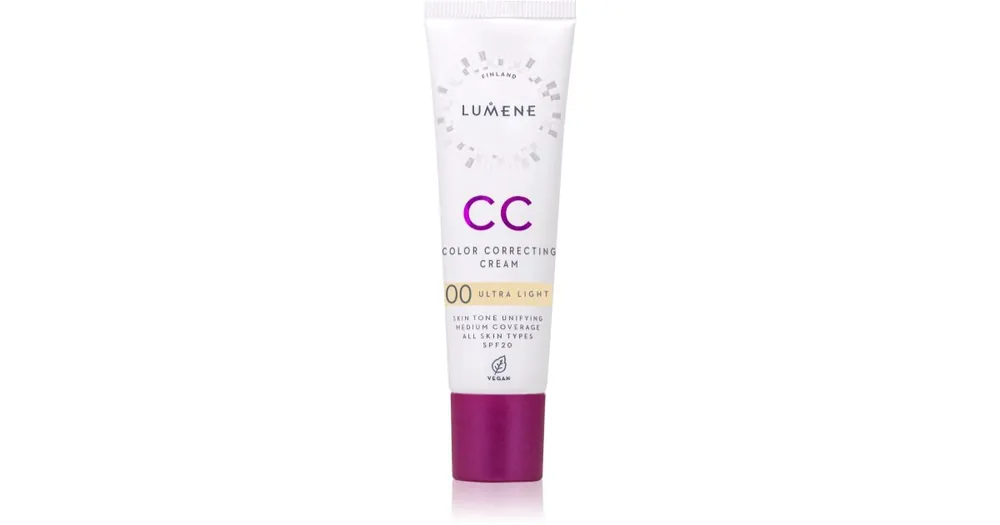 Azonnal elérhető LumeneCC Color Correcting Cream CC krém az egyenletes bőrszínért SPF 20