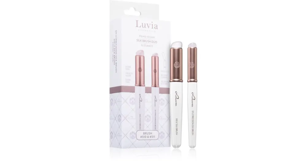 Vedd meg online Luvia CosmeticsSilk Brush Duo Elegance ecset szett a szemhéjfestékekre