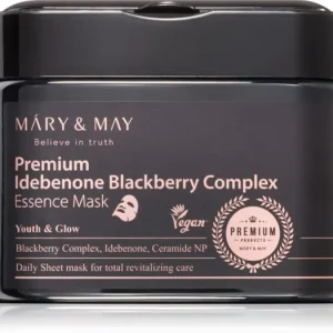 Legnépszerűbb Mary&MayPremium Idebenone Blackberry Complex Essence Mask hidratáló gézmaszk feszesítő hatással