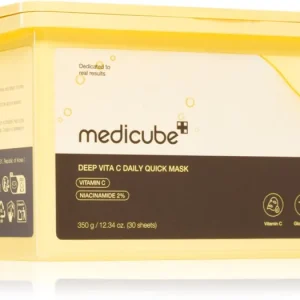 Szuper akció medicubeDeep Vita C Daily Quick Mask hidratáló gézmaszk egységesíti a bőrszín tónusait