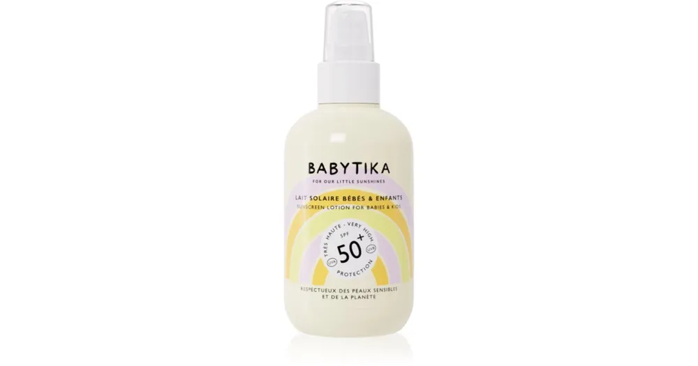 MimitikaBabytika Sunscreen Lotion SPF 50+ gyermek napozótej spray -ben Árcsökkenés
