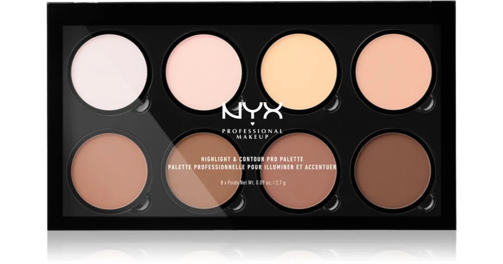 NYX Professional MakeupHighlight & Contour PRO Púderes highlight és kontúr paletta Vásárlói kedvenc