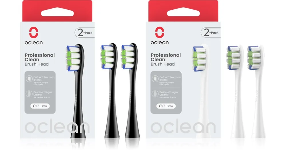 OcleanProfessional Clean Set csere fejek a fogkeféhez Black & White Expressz kézbesítés
