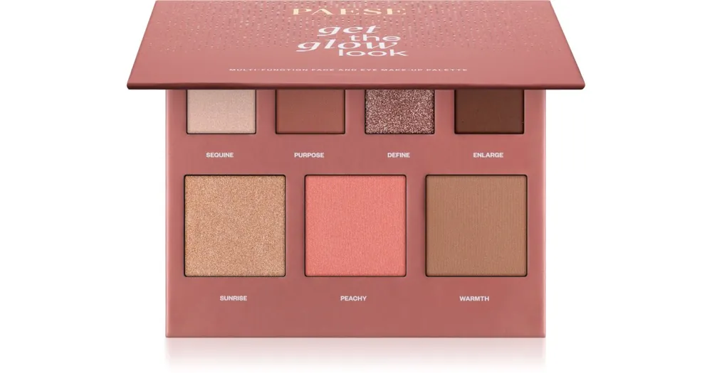 Gyors kiszállítás PaeseGet The Glow Look Face And Eye Make-up Palette multifunkciós arc paletta az arcra és a szemekre