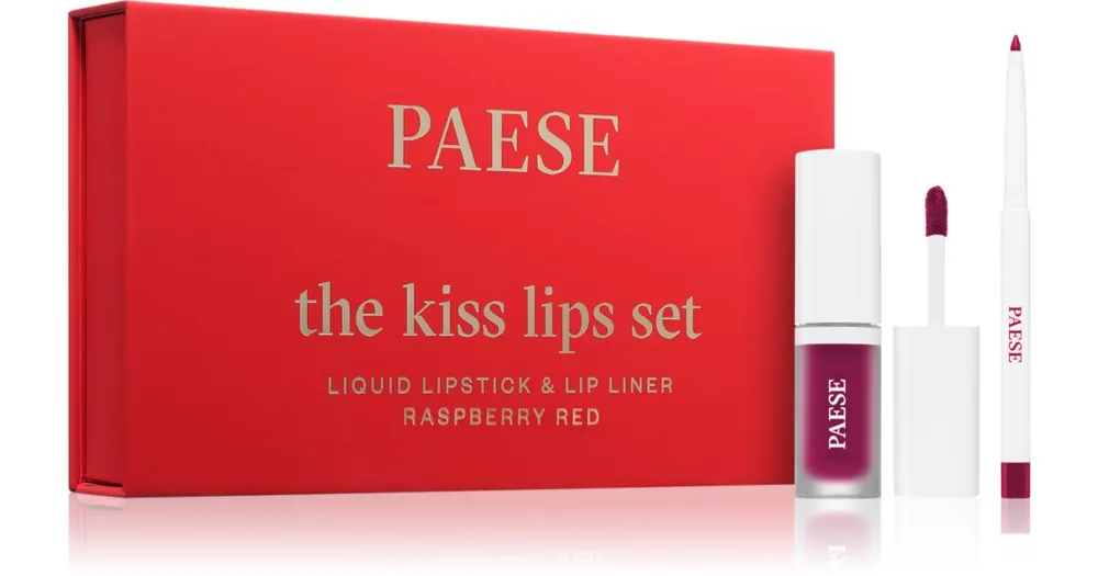 Kedvezményes ár PaeseThe Kiss Lips Set Raspberry Red ajándékszett árnyalat 05 Raspberry Red
