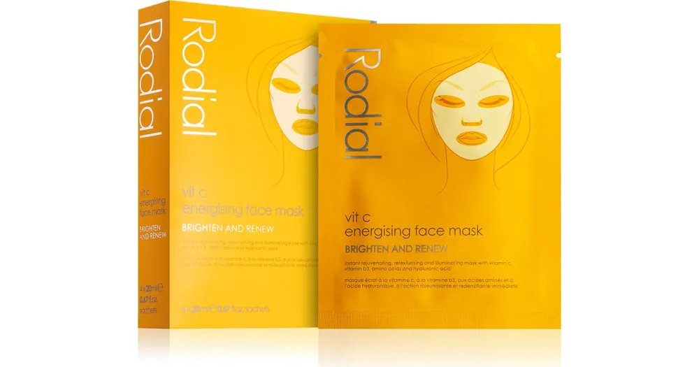 RodialVit C Energising Face Mask szövet arcmaszk az arcbőr élénkítésére és vitalitásáért C vitamin Ne maradj le