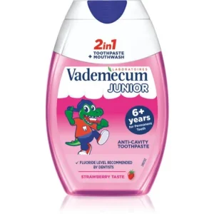 Gyors kiszállítás VademecumJunior 2 in 1 szájvíz és fogkrém 2 az 1-ben gyermekeknek