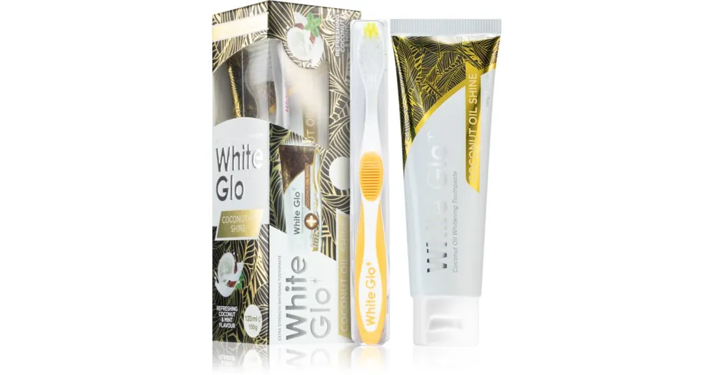 Legnépszerűbb White GloCoconut Oil Shine fehérítő fogkrém kefével
