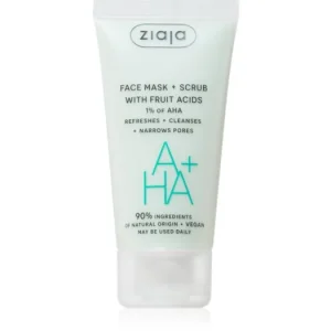 ZiajaFace Mask + Scrub with Fruit Acids peeling maszk Árengedmény