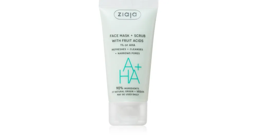 ZiajaFace Mask + Scrub with Fruit Acids peeling maszk Árengedmény