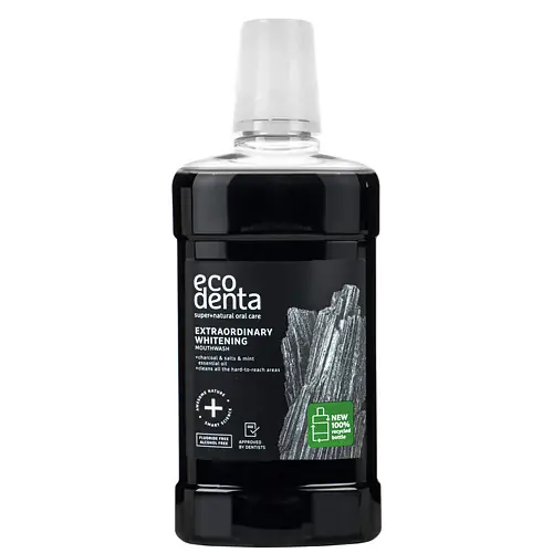 Ecodenta Fehérítő szájvíz szénnel és menta illóolajjal 500 ml Alacsony ár