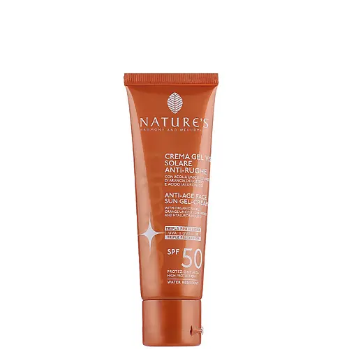 Újdonság Nature‘s iSolari Anti-aging napvédő gélkrém arcra 50 ml - SPF50