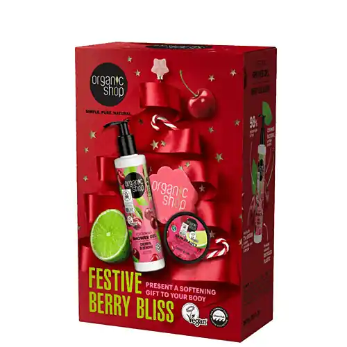 Ajánlat Organic Shop Festive Berry Bliss Ünnepi testápoló szett 250+100 ml