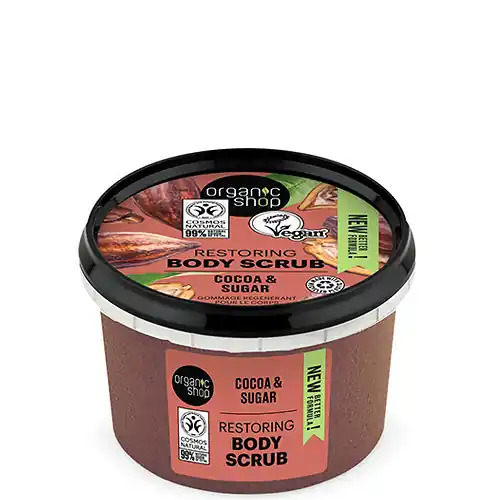 Organic Shop Kakaó és cukor Helyreállító testradír 250 ml Biztonságos fizetés
