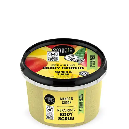 Organic Shop Mangó és cukor Helyreállító testradír 250 ml Ajánlat