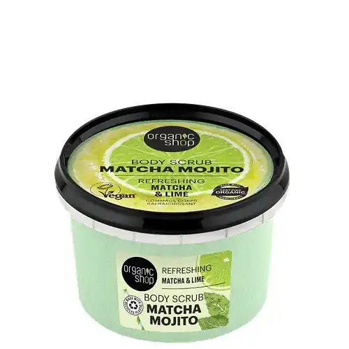 Organic Shop Matcha Mojito Frissítő testradír matcha és lime kivonattal 250 ml Gyors kiszállítás