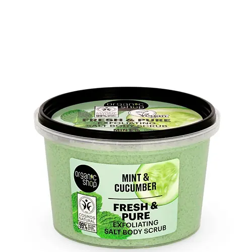 Alacsony ár Organic Shop Menta és uborka Hámlasztó testradír 250 ml