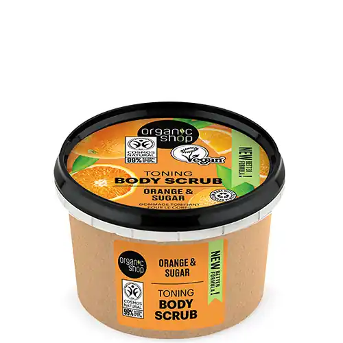 Organic Shop Narancs és cukor Tonizáló testradír 250 ml Exkluzív ajánlat
